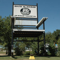 Route 66 offers lots of attractions. People always built funny posts, towers, signs to get the notice of travelers. This is one of the recent ones from Fanning 66 Outpost, near Cuba, MO, constructed in 2008. The rocker stands 42' 1" tall and 20' 3" wide.