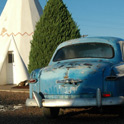 A night in a WIGWAM. Not a typical motel for sure. No pool, no breakfast, no WIFI, perfect! Holbrook, Arizona.